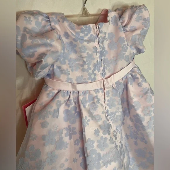 NWT! Rare Editions Baby Girl Floral Organza Dress w Diaper Cover, 18MO - Picture 5 of 9